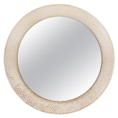 Mategot Inspired Mirror with Woven Mesh Frame by Vereinigte Werkstätten Münich