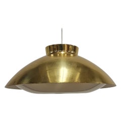 Mid-Century Lisa Johansson-Papé Brass Ceiling Pendant model 61-368, Orno 1950s