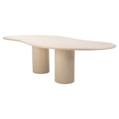 Zeitgenössischer organischer tisch aus natürlichem gips "Latus" 220cm von Isabelle Beaumont
