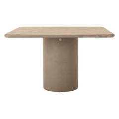 Contemporary Square Natural Plaster Table 100cm by Isabelle Beaumont
