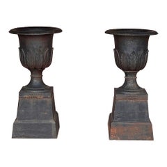 Urnen aus Gusseisen aus dem späten 19. Jahrhundert von Briggs Foundry