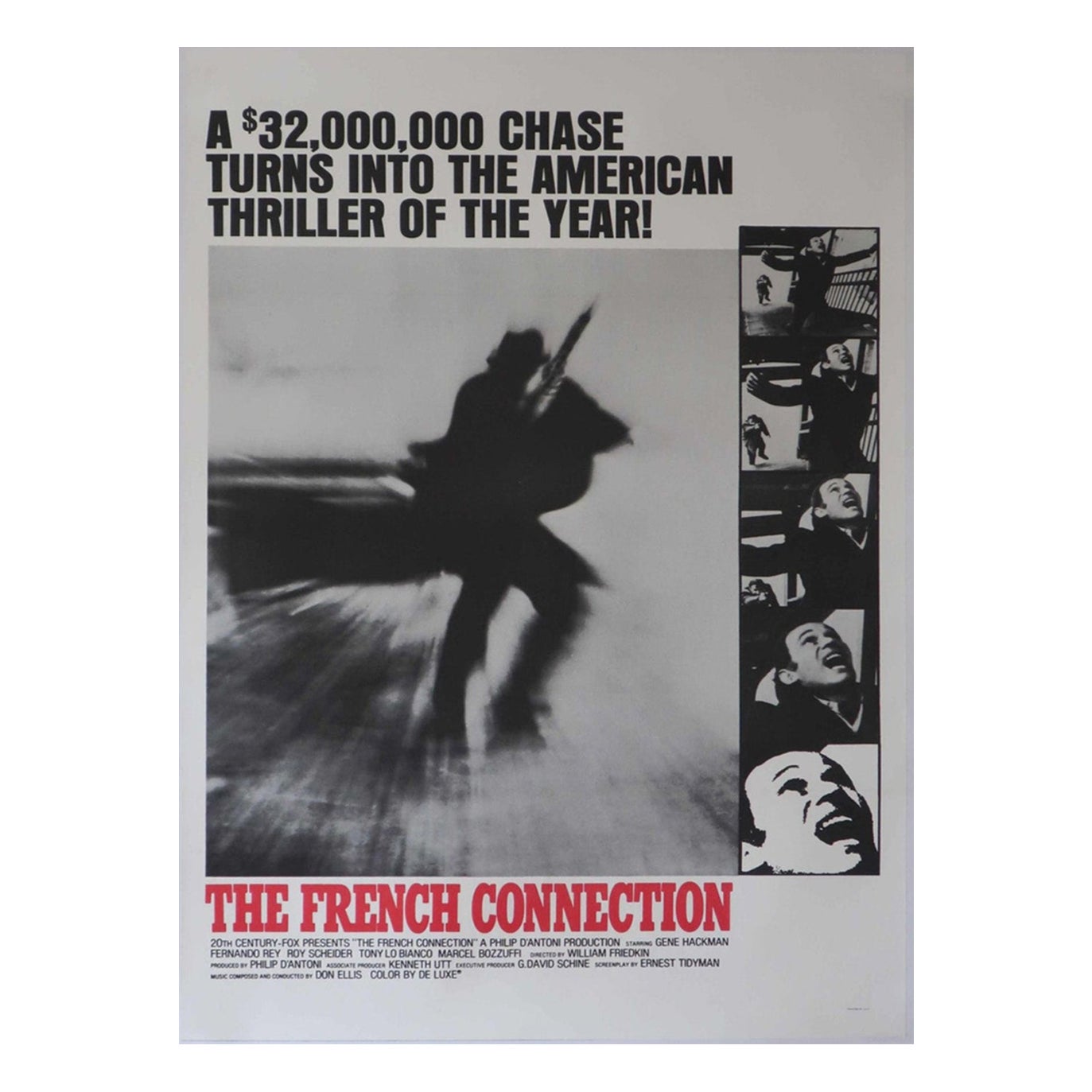 1971 The French Connection Póster Vintage Original