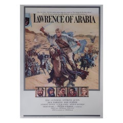 Affiche vintage d'origine Lawrence of Arabia, 1962
