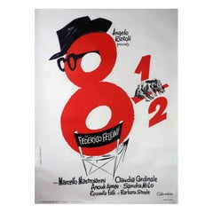 1963 8 1/2 (francés) Cartel Vintage Original