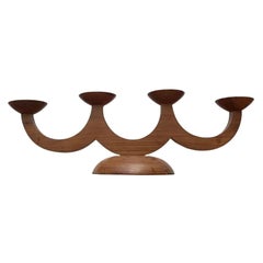 Vintage Scandinavian Wooden Candle Holder