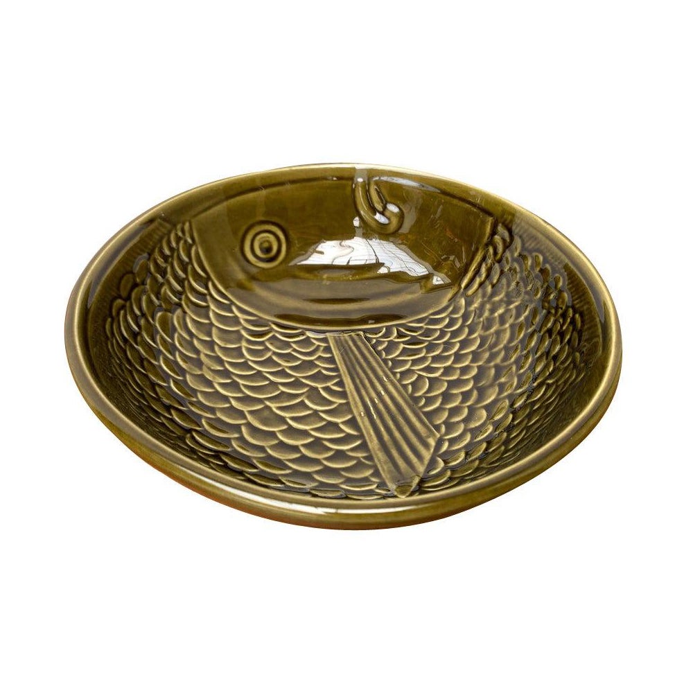 Vintage-Keramikschale mit Fish Design von Secla, 1970er Jahre