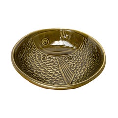 Vintage-Keramikschale mit Fish Design von Secla, 1970er Jahre