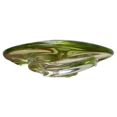 Mid-Century Crystal Art Glass Fruit Bowl from Val Saint Lambert, Belgium, 1960s