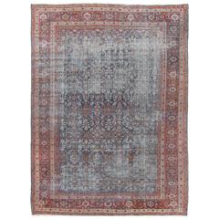 Blue & Red Antique Mahal Rug