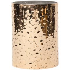 BIAFO table - Hand-Hammered Polished Bronze + Marble 1