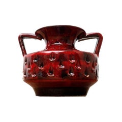 Italienische Erdbeer-Keramikvase aus der Mitte des Jahrhunderts von Fratelli Fanciullacci, 1960er Jahre