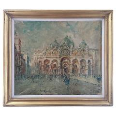 Oil on Canvas of San Marco Square in Venice