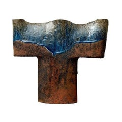 Brutalistische deutsche Studio Pottery Vase aus der Jahrhundertmitte, 1960er Jahre