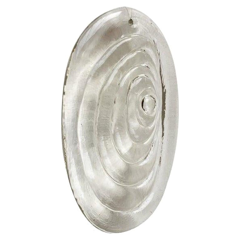 Colgador vintage escandinavo Art Deco de vidrio para pared, años 70