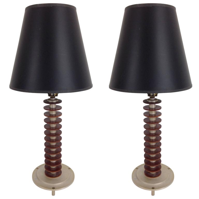 Pair of Art Deco Table Lamps For Sale at 1stdibs
