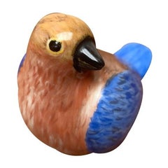 Pájaro deco de porcelana alemana vintage pintado a mano por Schultz-Berndt 1838