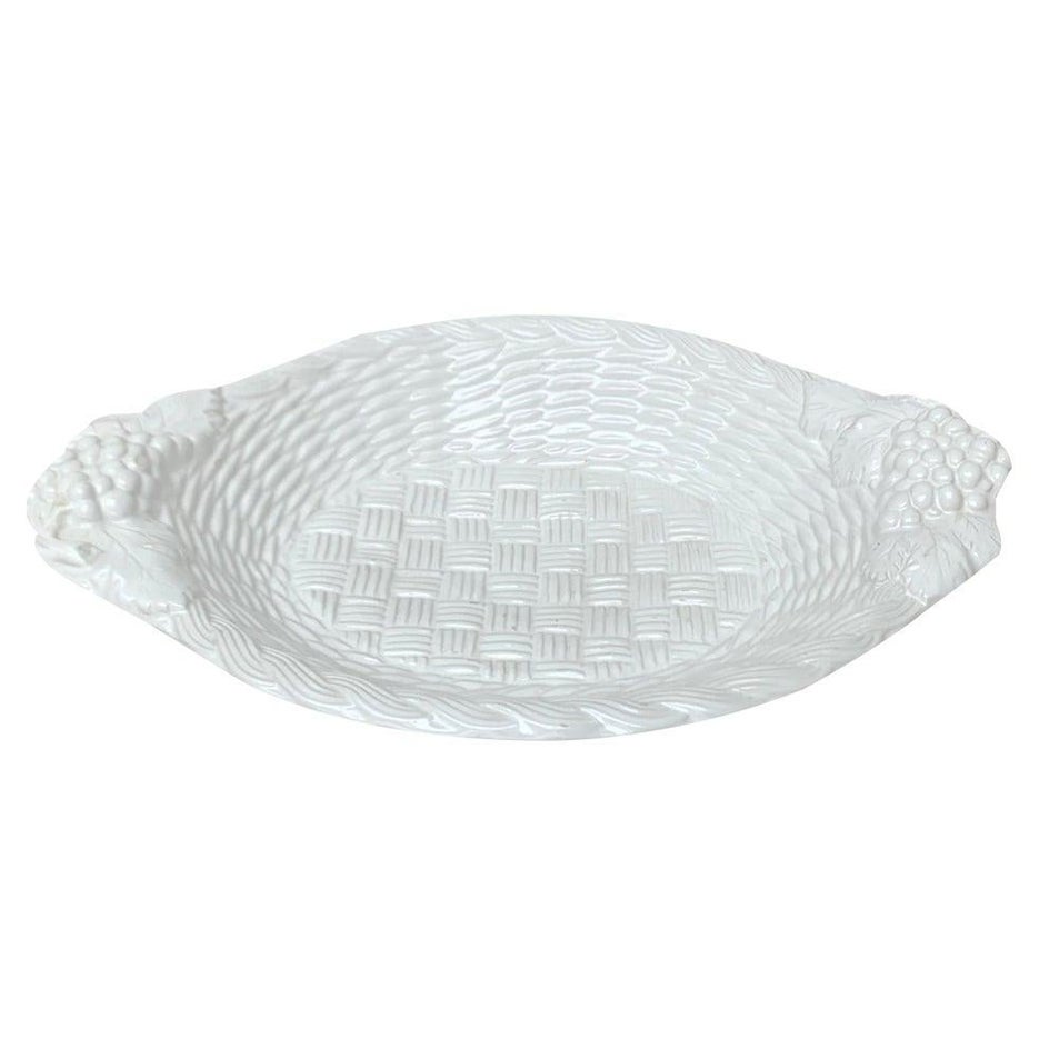 Vintage Italian White Ceramic Bowl