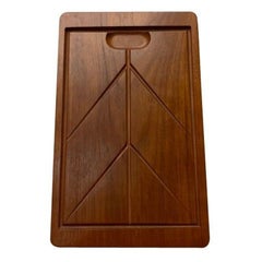 Tabla de cortar de teca sueca de Karl Holmberg, años 60