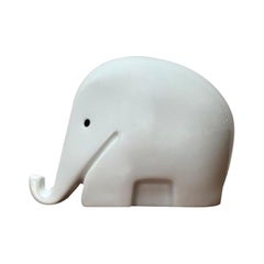 Postmodern Porcelain Elephant Figurine and Penny Bank by Luigi Colani, 1980s