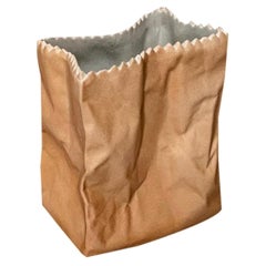 Vintage Porcelain Paper Bag Vase by Tapio Wirkkala for Rosenthal, 2000s