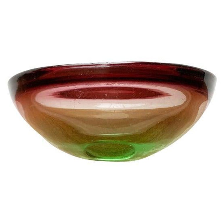Bol en verre Sommerso vintage des années 1970