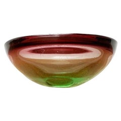 Vintage Sommerso-Glasschale 1970er Jahre, Vintage