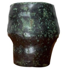 Jarrón de cerámica Studio Pottery Brutalista, Alemania, años 80