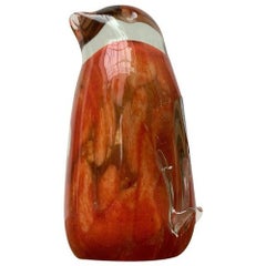 Vintage Glass Animal Penguin Sculpture from Mtarfa Glassblowers