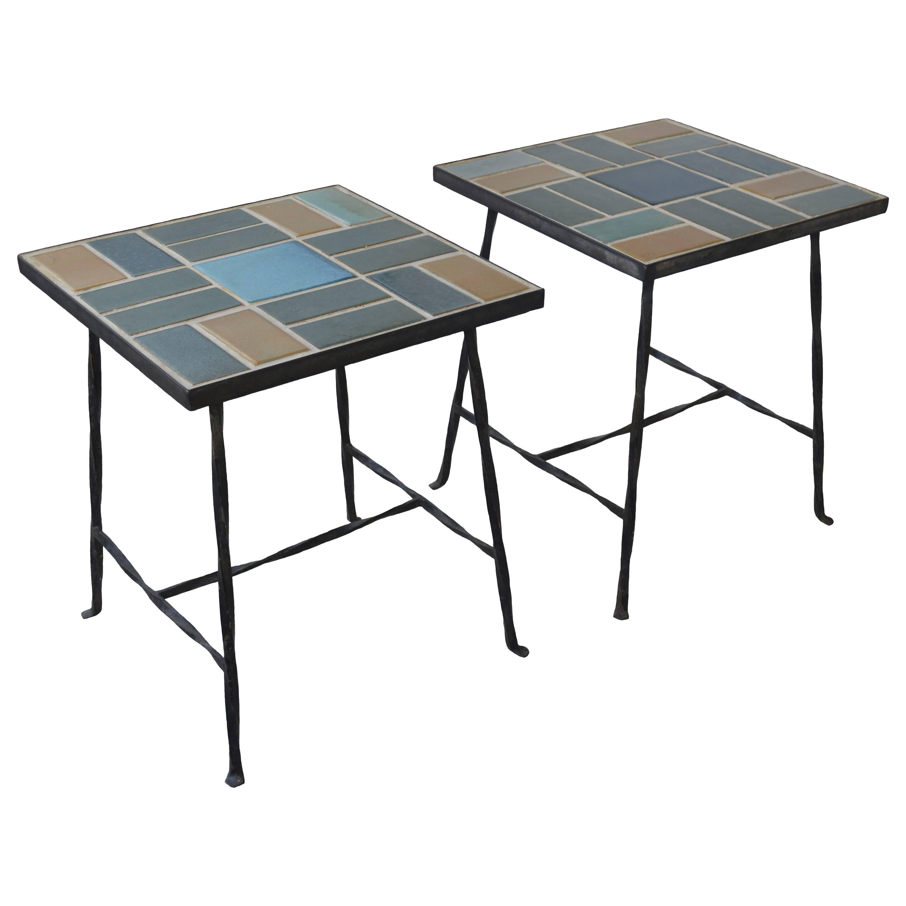 Pair of Solon & Schimmed Tile-Top Tables