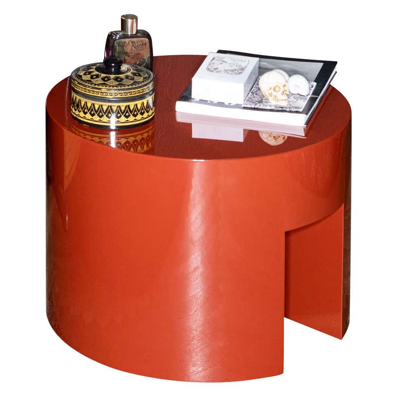 Newton Red Brown Side Table For Sale at 1stDibs