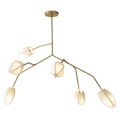 Brazilian Contemporary Sculptural Brass Pendant Light - Max