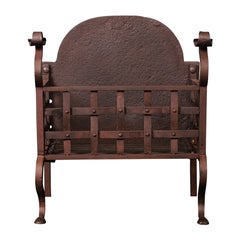 Panier de grille de cheminée écossais en fer forgé