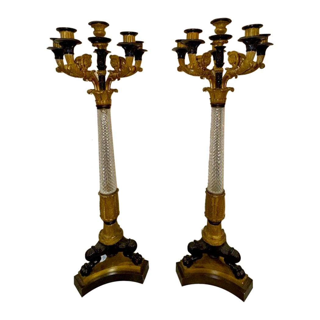 Paire de candélabres Empire