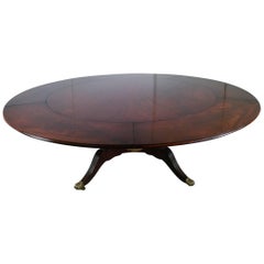 Regency Style Flame Mahogany Circular Dining Table Regency Style Flame Mahogany Circular Dining Table
