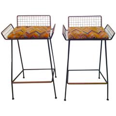 Used Rare Pair of Tony Paul Bar Stools, 1950s