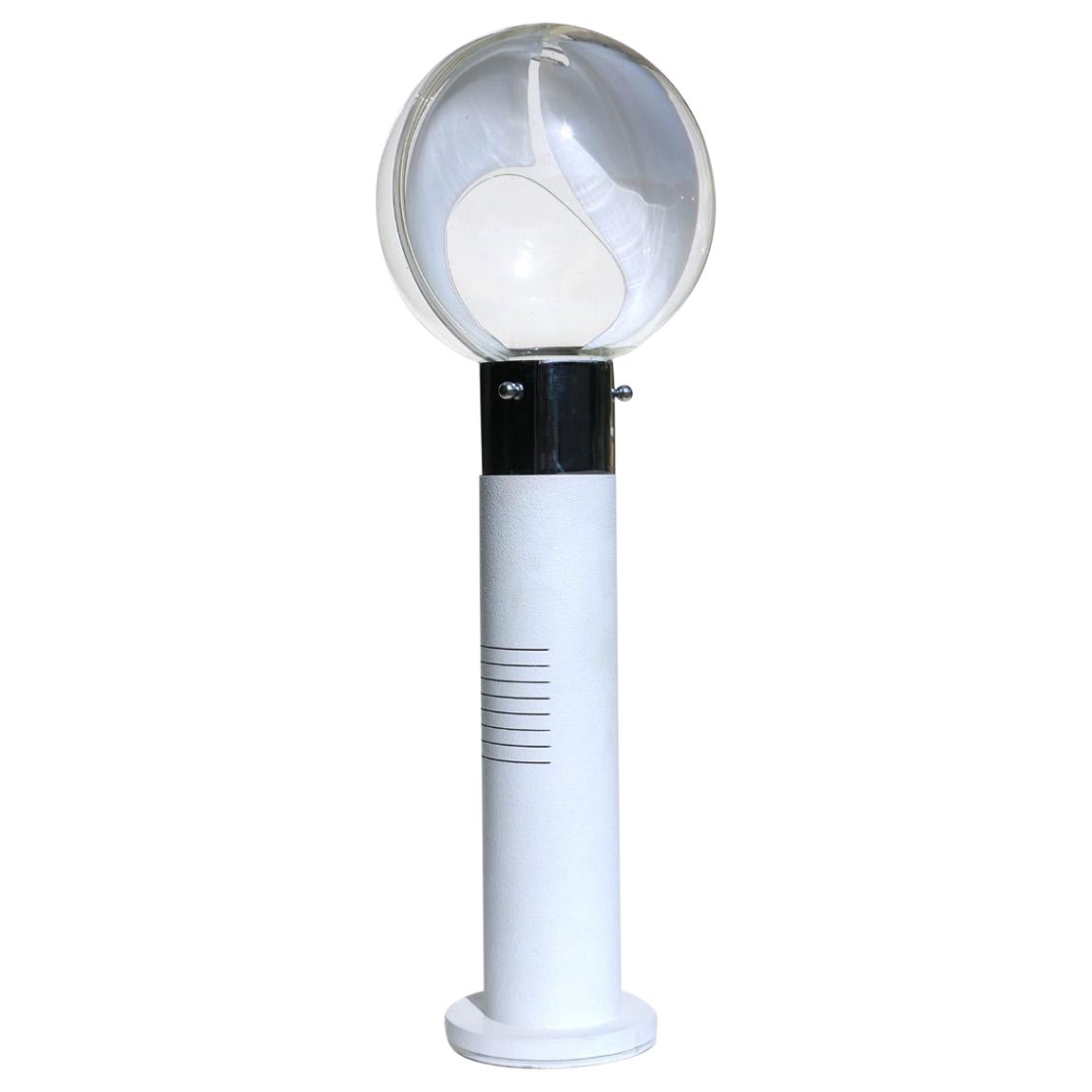 1960 Toni Zuccheri VeArt Italian Design Space Age Murano Glass White Floor Lamp