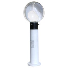 1960 Toni Zuccheri VeArt Italienisches Design A Space Age Murano Glas Weiß Stehlampe