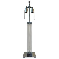 Nickel and Lucite Lamp By Karl Springer 2