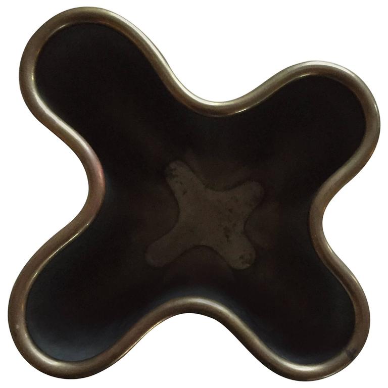 Pewter and Bronze "Wave" Vase by Svenskt Tenn at 1stDibs