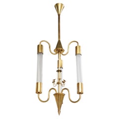 Taito Oy, Chandelier, Brass, Finland, 1930s