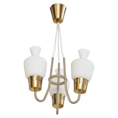 ASEA, lampadario, ottone, ferro, vetro, Svezia, anni '50