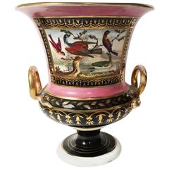 Bird-Decorated Bloor Derby Porcelain Vase, Painting by Dodson