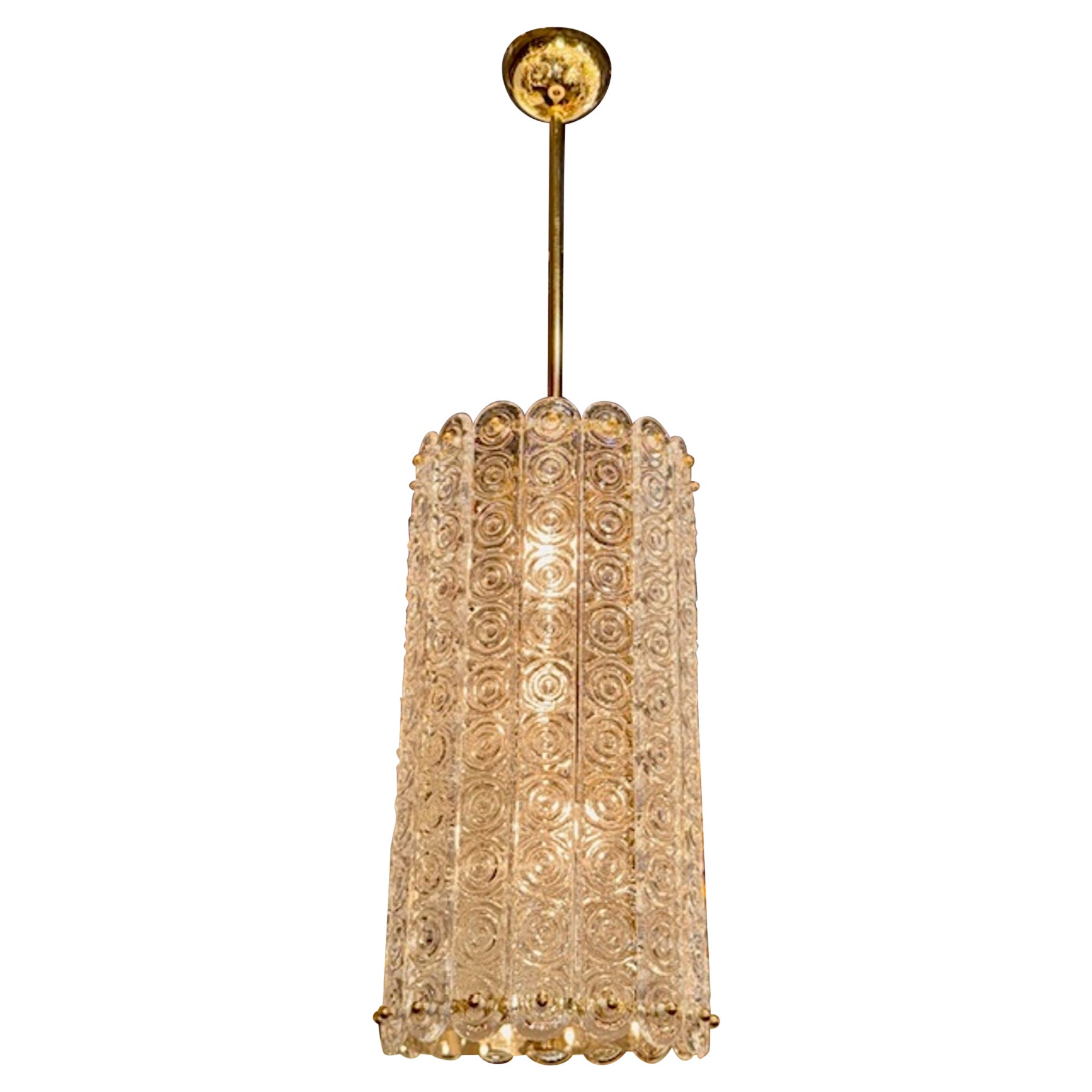 Lanterne moderne in vetro di Murano in ottone con motivo a stella