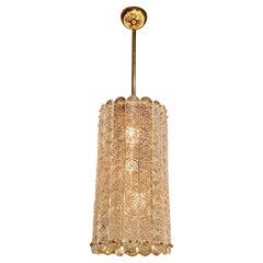 Modern Murano Pattern Glass Brass Lanterns