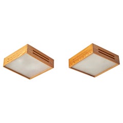 Schwedischer Designer, Einbaubeleuchtung, Kiefernholz, Acryl, Schweden, 1970er Jahre