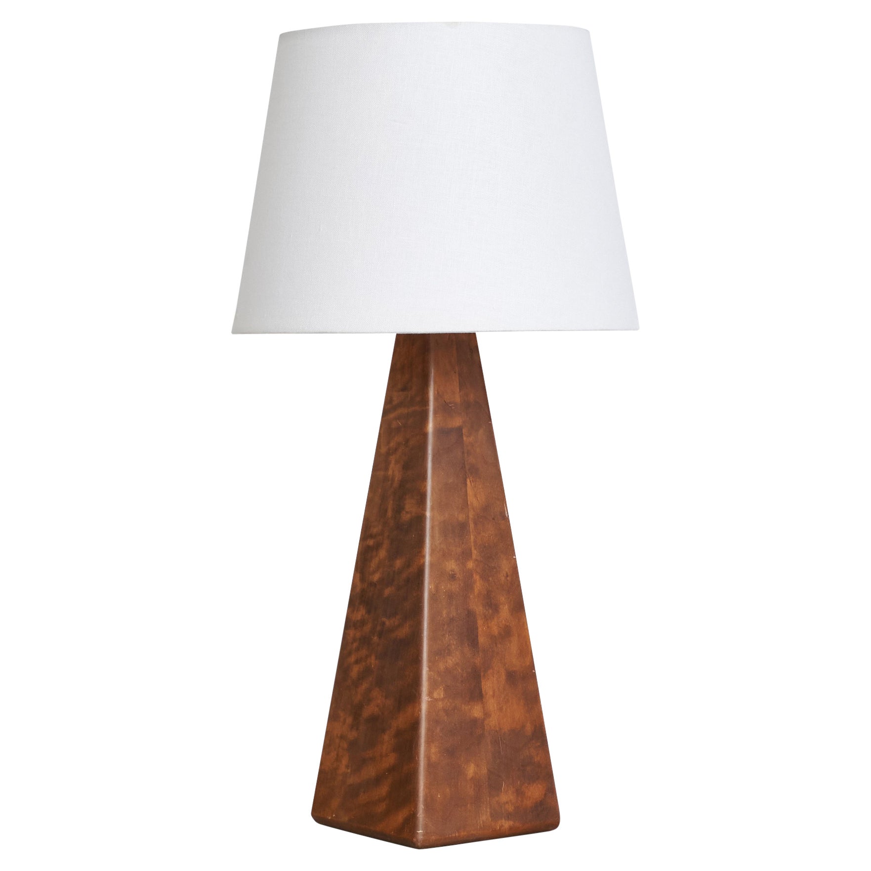 Lampada da tavolo di design svedese, betulla, Svezia, anni '1960