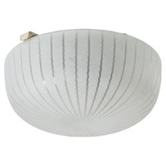 Swedish Designer, Flush Mount, Glass, Metal, Sweden, 1940s