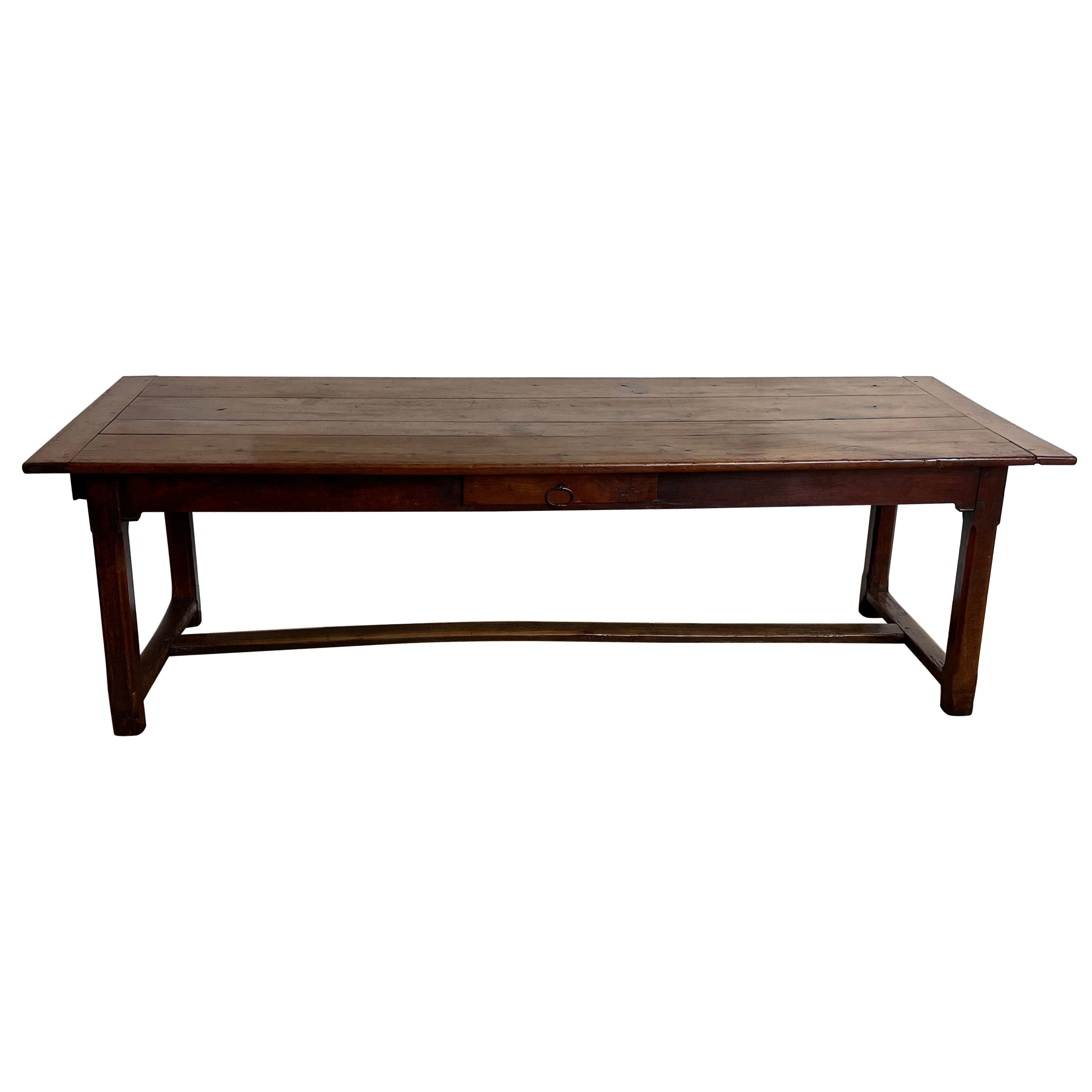 19th century Cherrywood French farmhouse table 2.5 meters For Sale