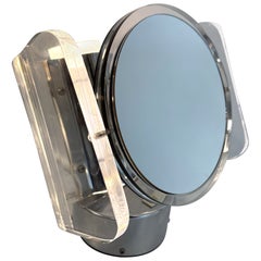 Vintage Rialto Chrome and Lucite Mid-Century Modern Lighted Vanity Mirror
