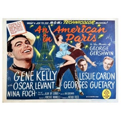 1951 Ein Amerikaner in Paris, Original-Vintage-Poster